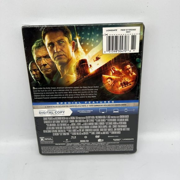 Hunter Killer Limited Edition Steelbook Blu-ray +‎ DVD + Digital - Picture 2 of 6